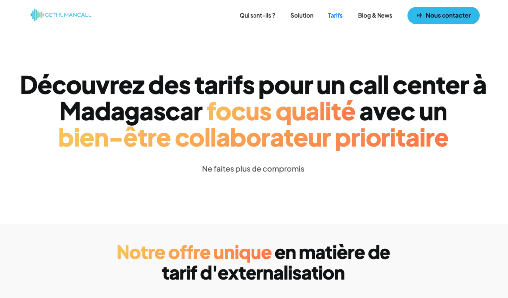 GetHumanCall - Résultats