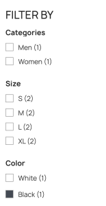 filtres à facette prestashop