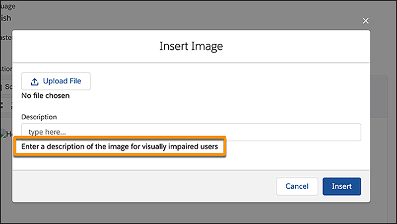 Gestion de l'attribut alt sur salesforce