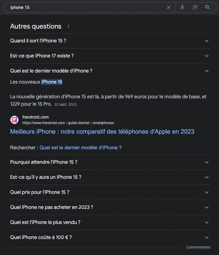 exemple de people also ask