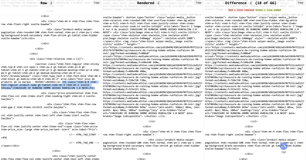 Exemple fiche produit javascript seo