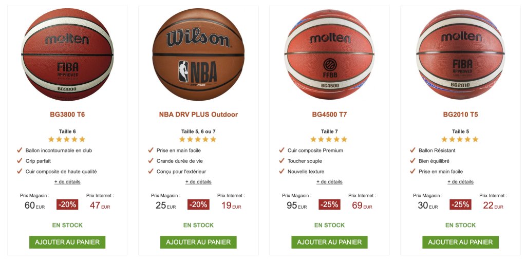 encart produit sur page catégorie e-commerce