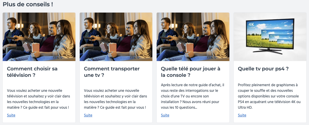 Maillage informationnel pour les catégories seo