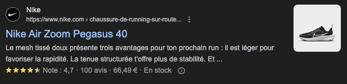 rich snippet produit seo