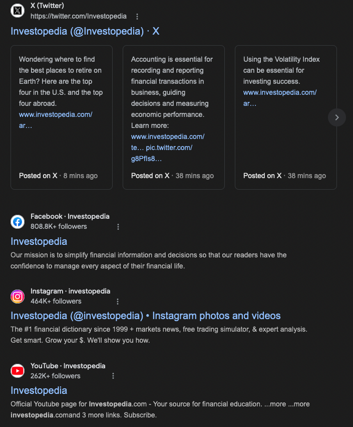 exemple présence réseaux sociaux eeat seo