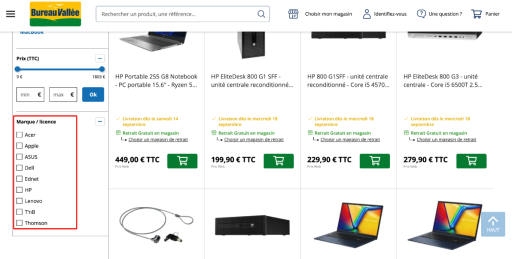 exemple filtre a facette seo