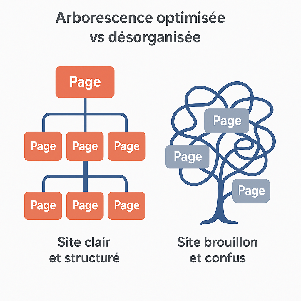 arborescences SEO organisee et desorganisee