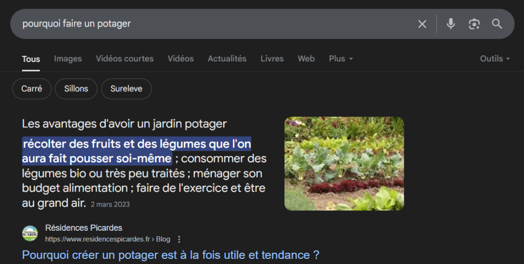 pourquoi faire un potager exemple google
