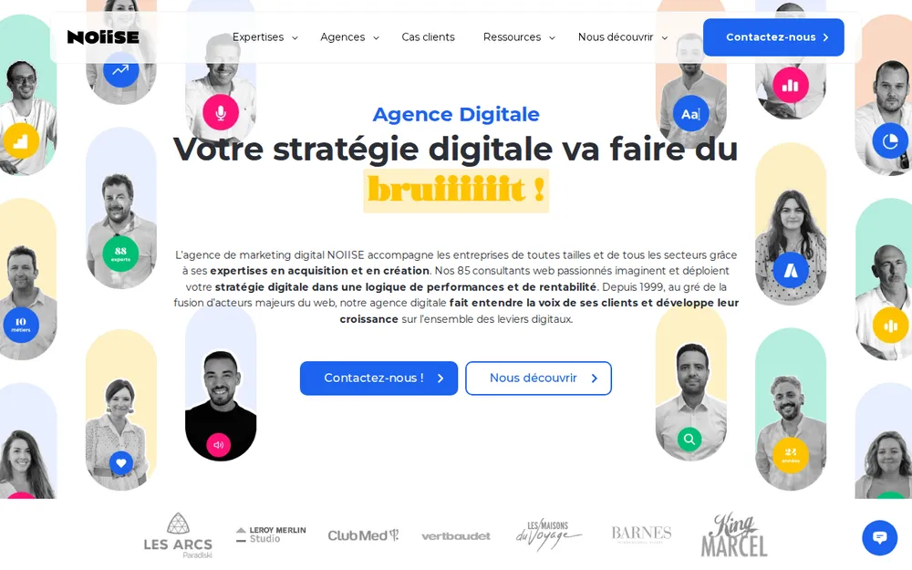 Page d'accueil de Noiise